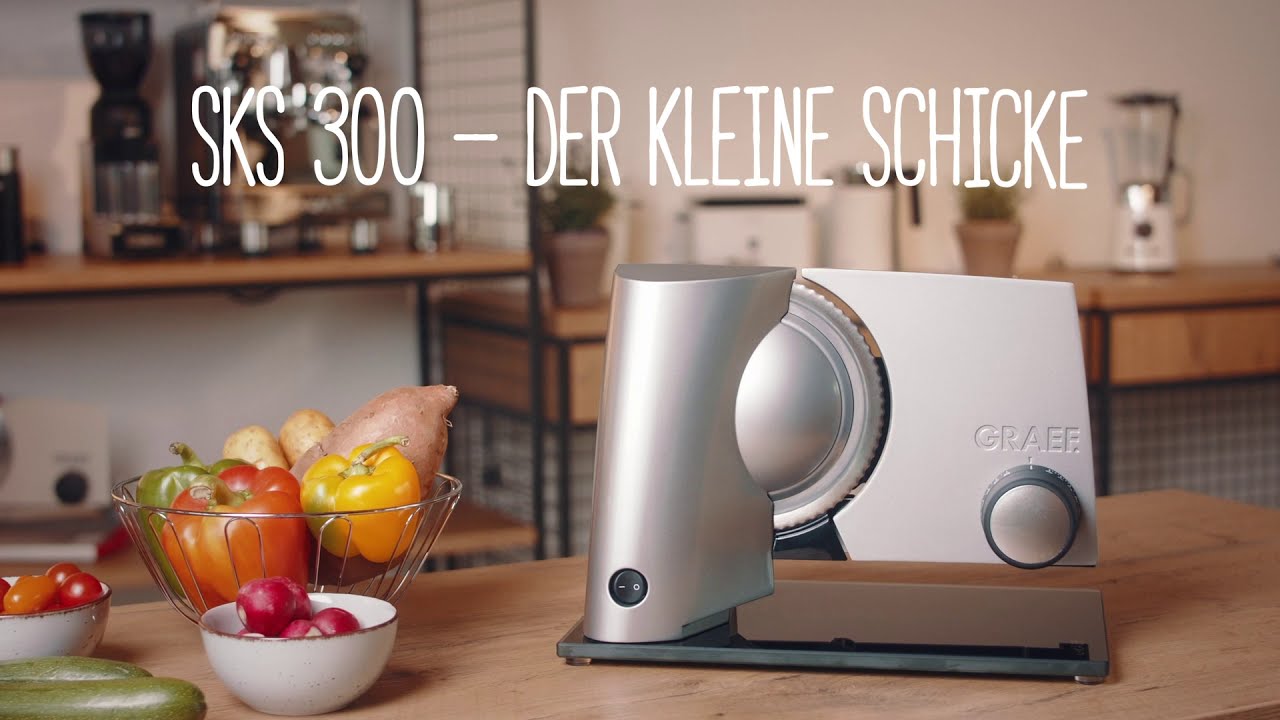 Graef SKS 300, slicer, vegetables, fruit, kitchen, table, food, appliance, knife, chic