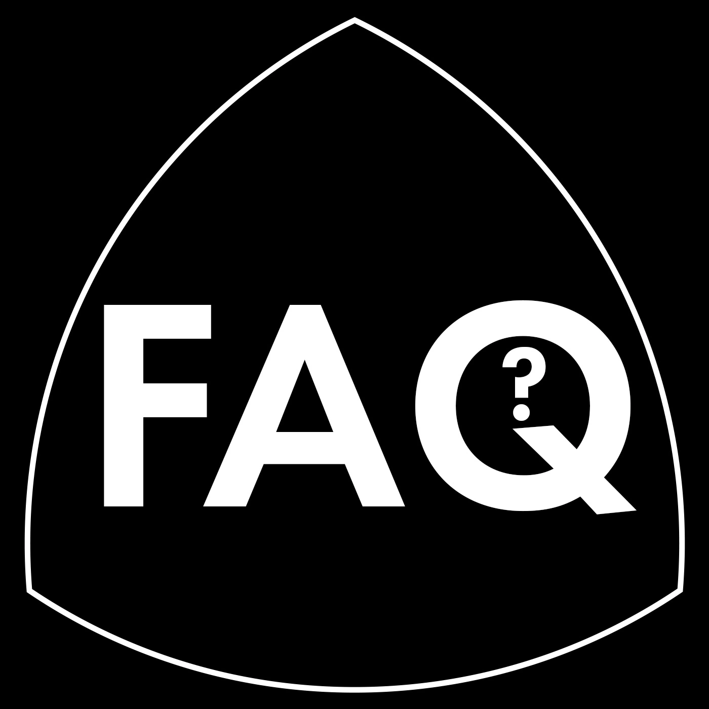 Häufig gestellte Fragen (FAQ) mit einem Fragezeichen im Q.