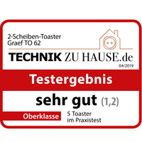 Toaster TO62 kompakt, für 2 Scheiben Toast