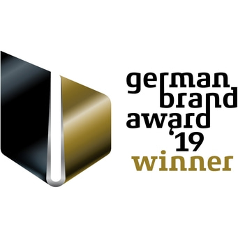 German Brand Award 2019 Winner logo with stylized design and text