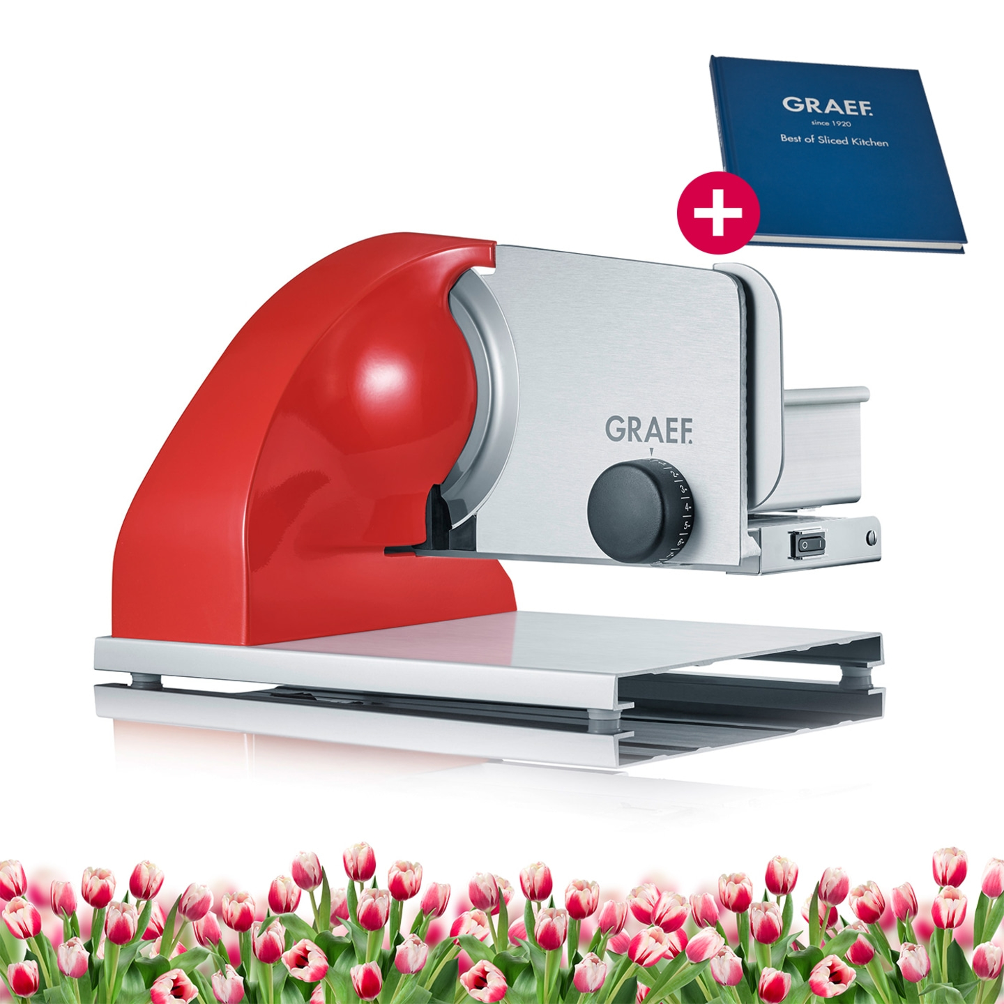 Trancheuse universelle ABSOLUTE, rouge y compris l'accessoire-Combi PRO