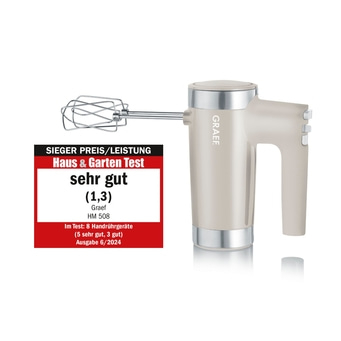 Handrührgerät von Graef, sehr gut bewertet, mit Testauszeichnung und Bewertung.