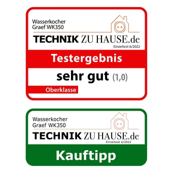 Wasserkocher Graef WK350, Testergebnis sehr gut, Kauftipp, Technik zu Hause