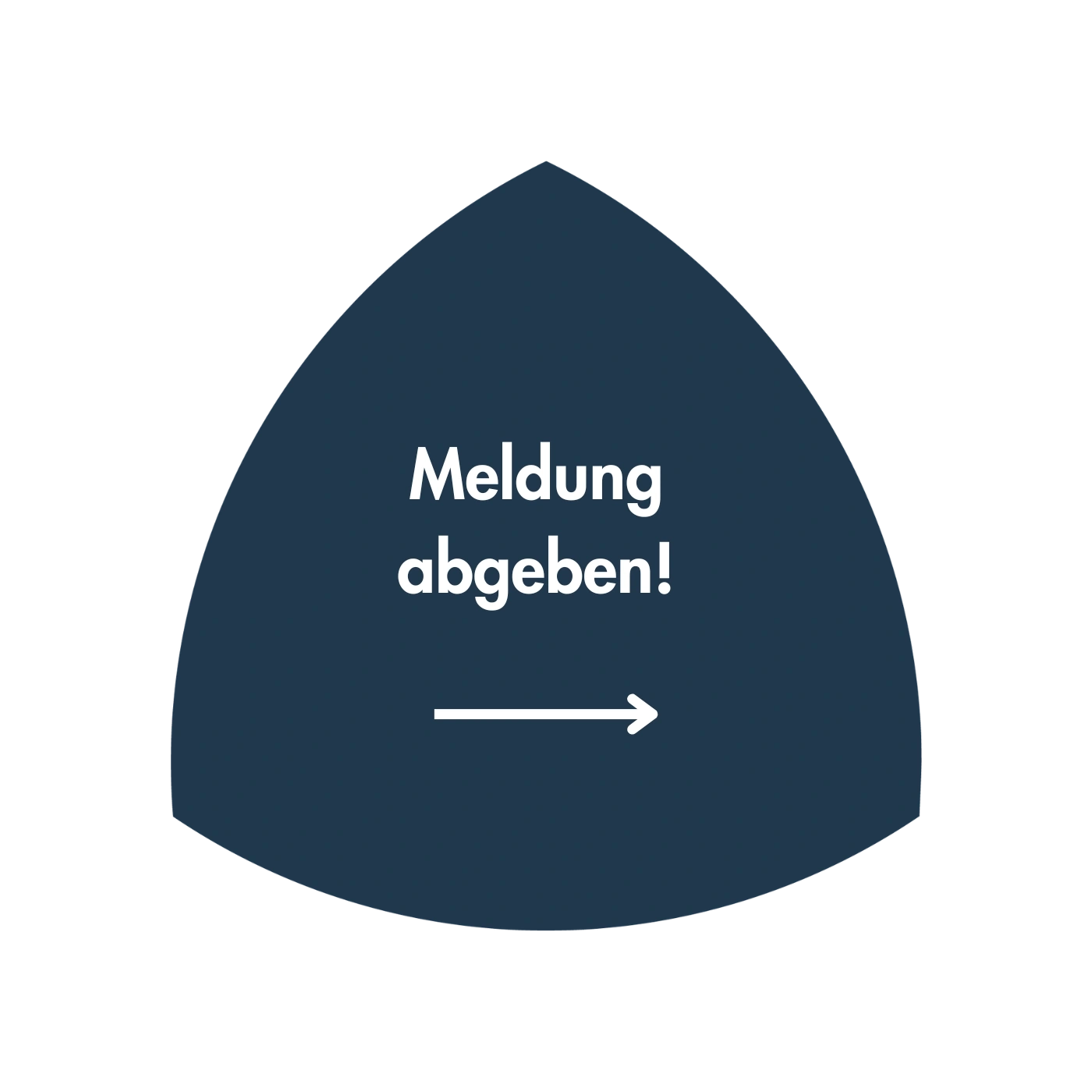 Blauer Pfeil mit Text 'Meldung abgeben!' auf schwarzem Hintergrund.