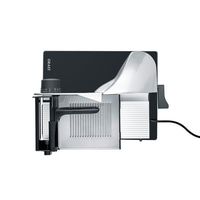 Graef Allesschneider, elektrisch, silber und schwarz, Nahaufnahme, isoliert