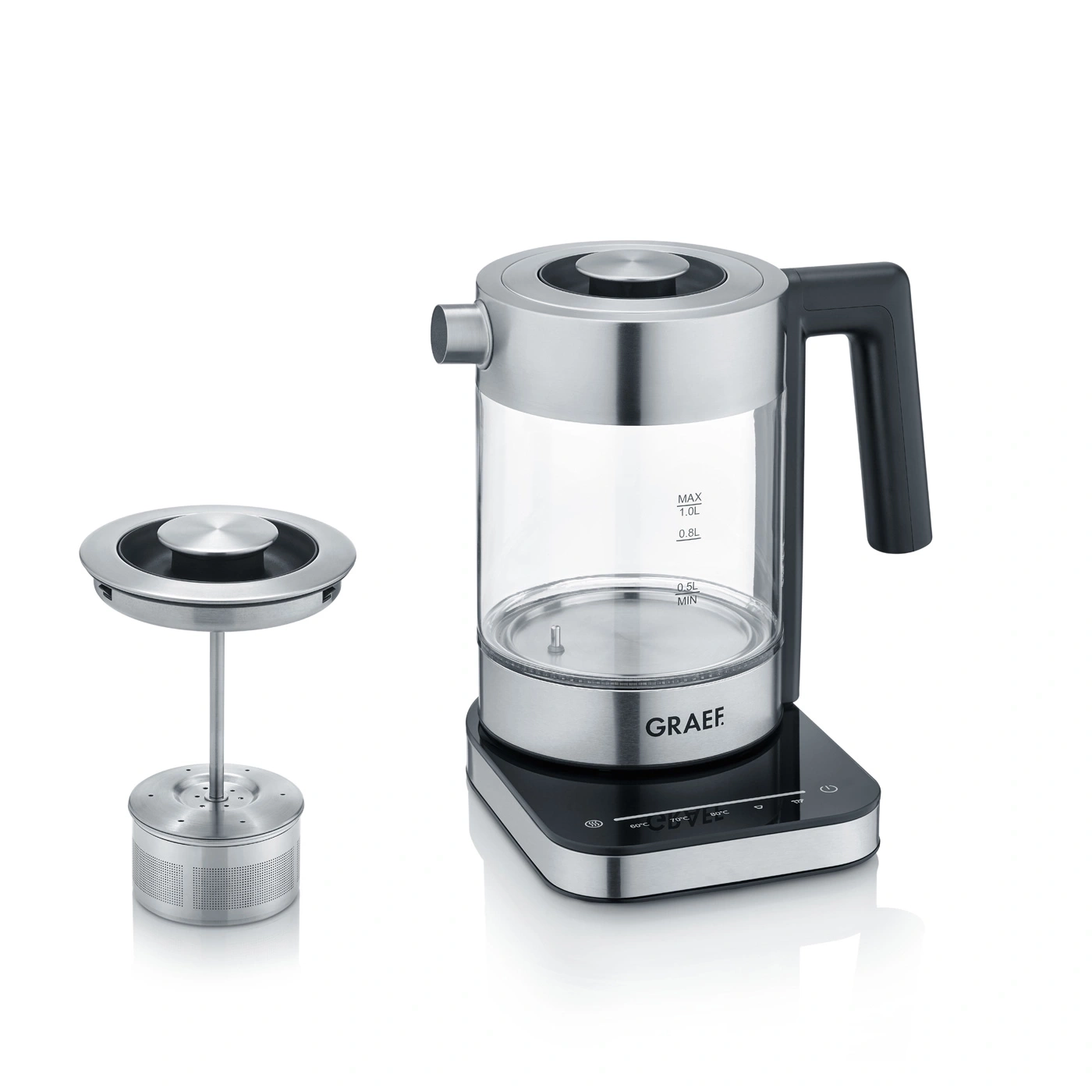 Glas Wasserkocher WK350 1,0 Liter, mit Temperatureinstellung