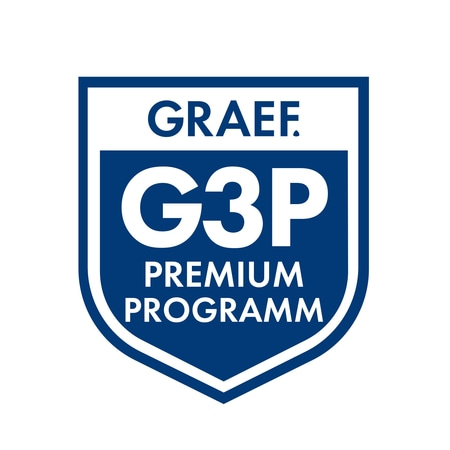 Schildförmiges Logo – Graef G3P Premium-Programm