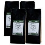 4x Espresso Light & Sweet, 250 g ganze Bohne (Arabica & Robusta)