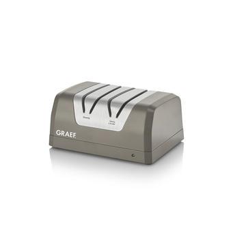 Graef Messerschärfer, grau, zum Schärfen und Polieren von Messern.