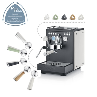 Espressomaschine mit austauschbaren Teilen und Mix & Match-Funktion