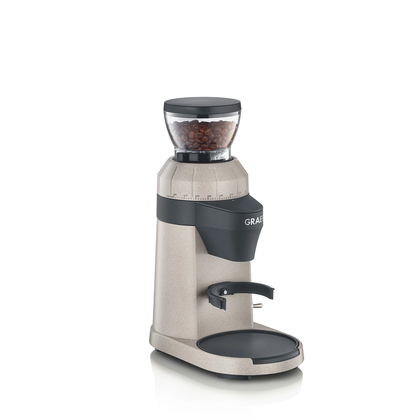 Kaffeemühle mit Bohnen, grau, schwarz, GRAEF, Mahlgrad, Kaffeebohnenbehälter