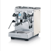 Siebträger-Espressomaschine Estessa Edelstahl / Perlmuttweiß