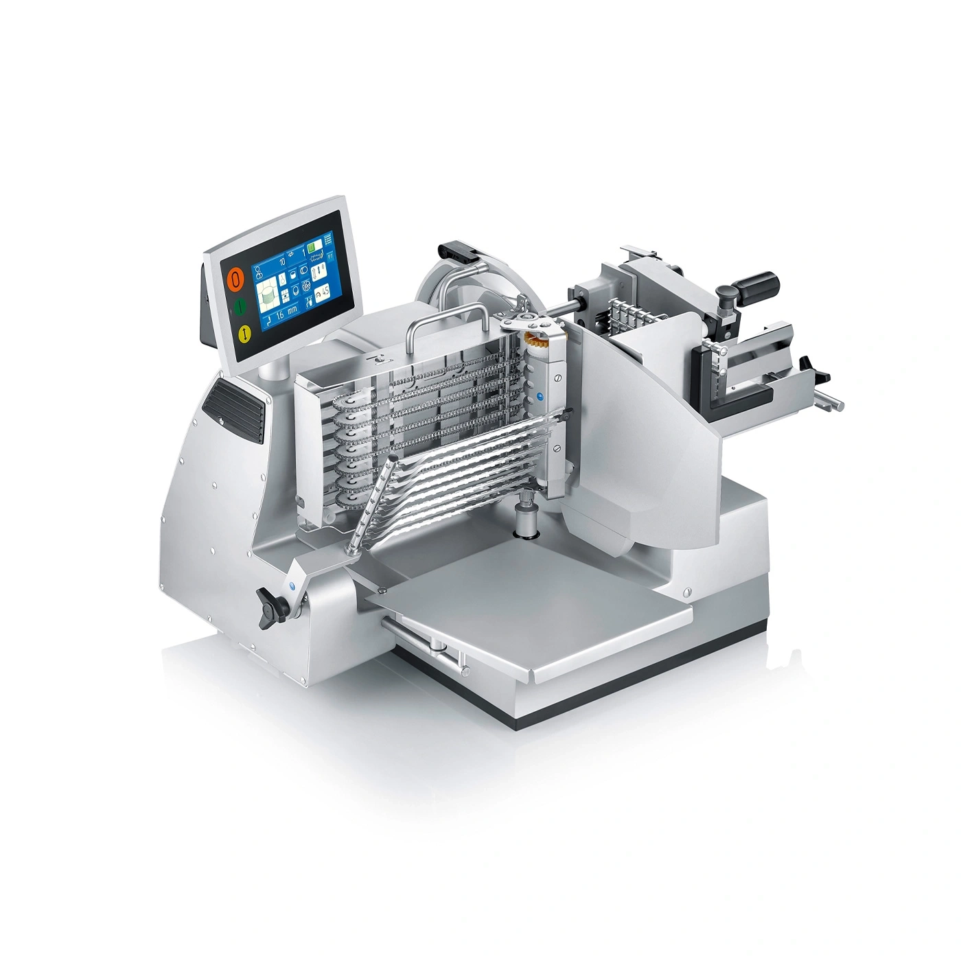 Fleischschneidemaschine mit digitalem Display, Edelstahl, professionell, modern