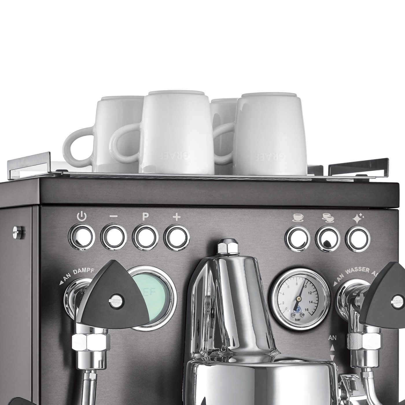 Portafilter espresso machine Estessa stainless steel brushed black