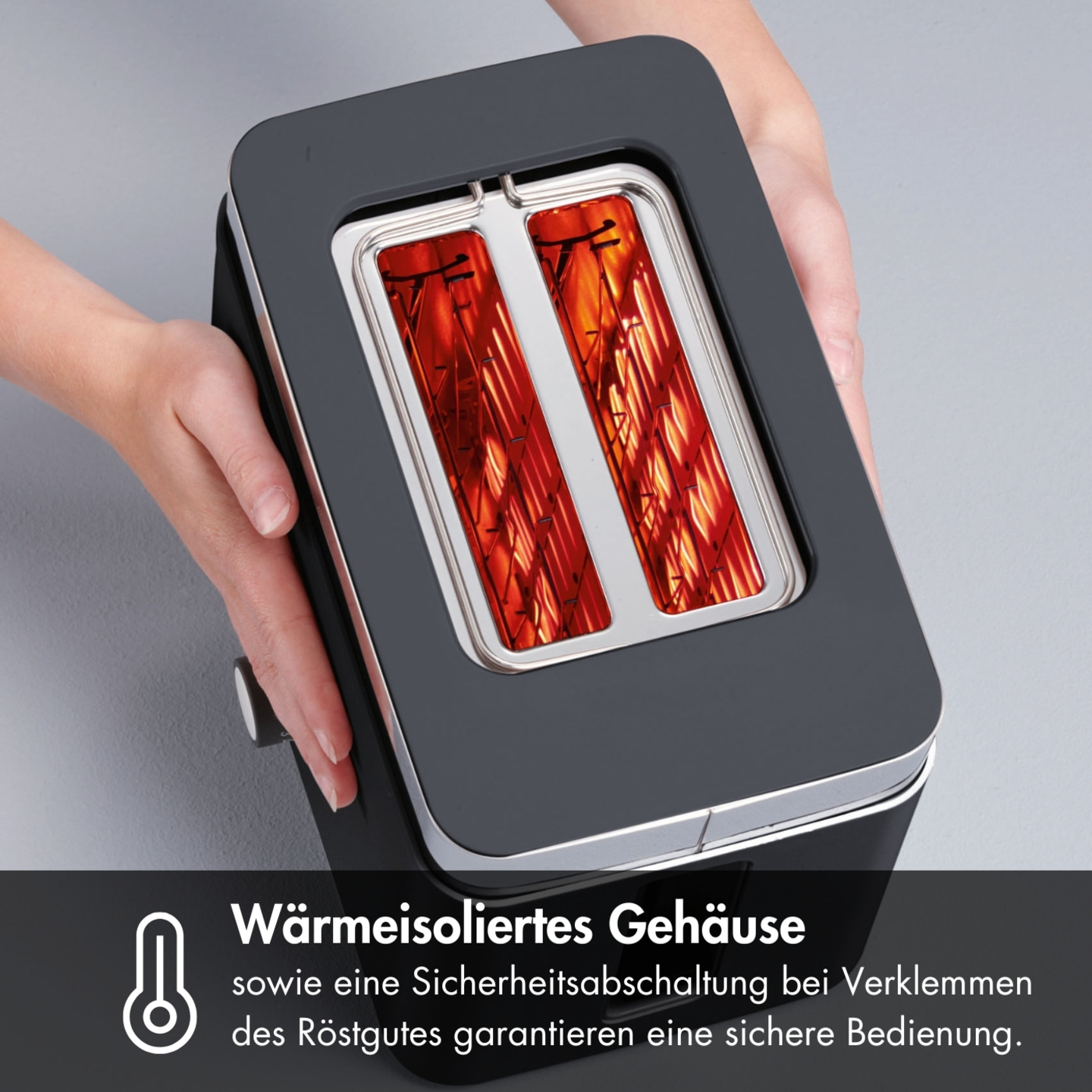 Toaster TO62 kompakt, für 2 Scheiben Toast