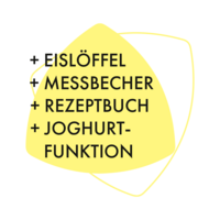 Eismaschine IM700, Edelstahl-schwarz 2 in 1 mit Joghurtfunktion