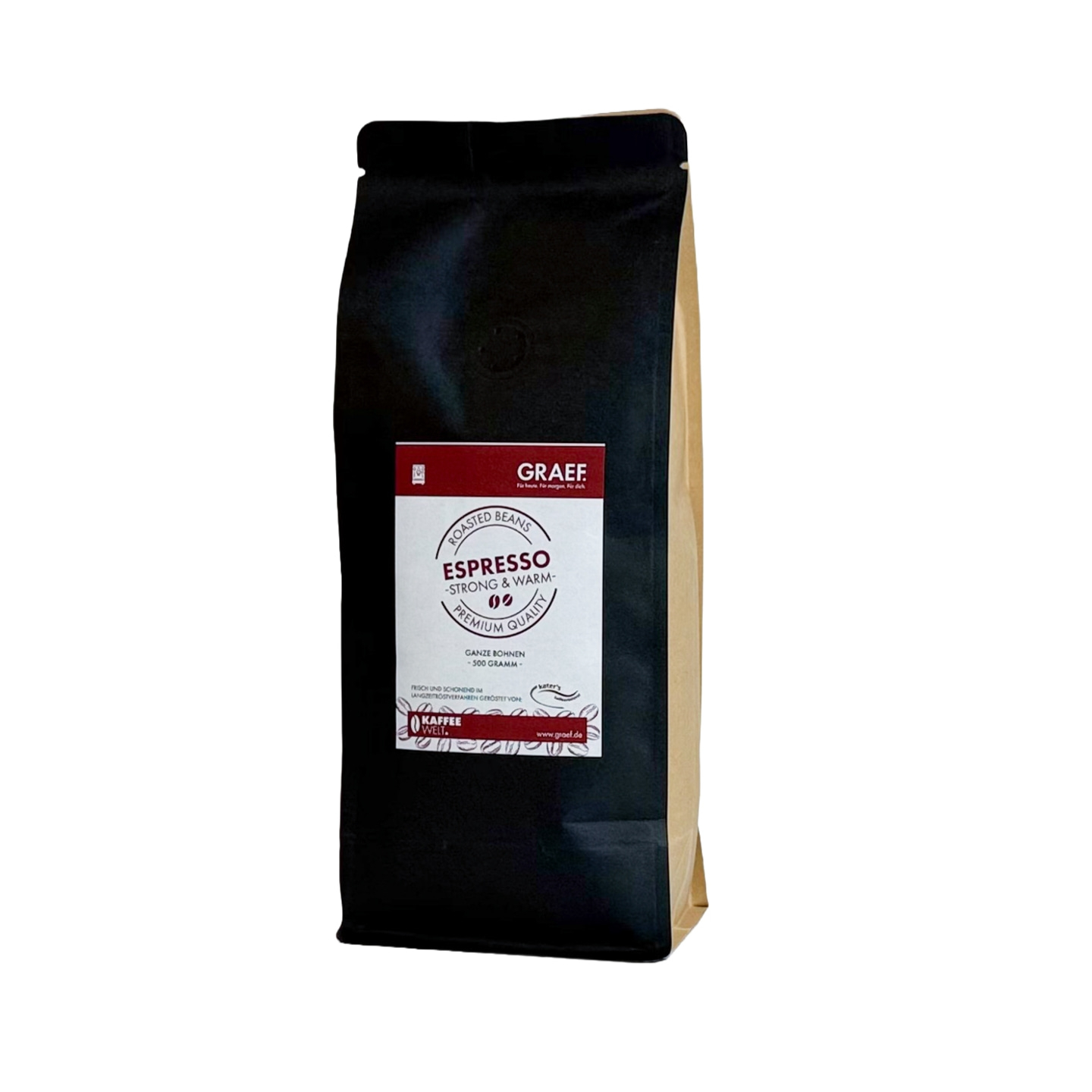 Espresso Strong & Warm, 500g ganze Bohne (Arabica & Robusta)