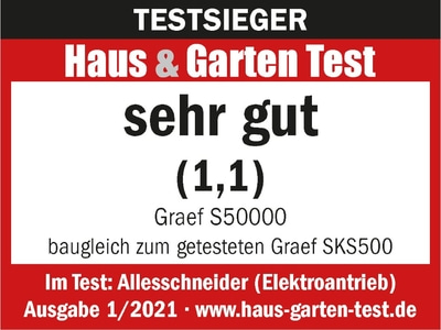 Test winner Haus & Garten Test: very good (1.1) for Graef S50000, similar to SKS500.