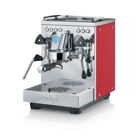 Siebträger-Espressomaschine Estessa Edelstahl / Rot