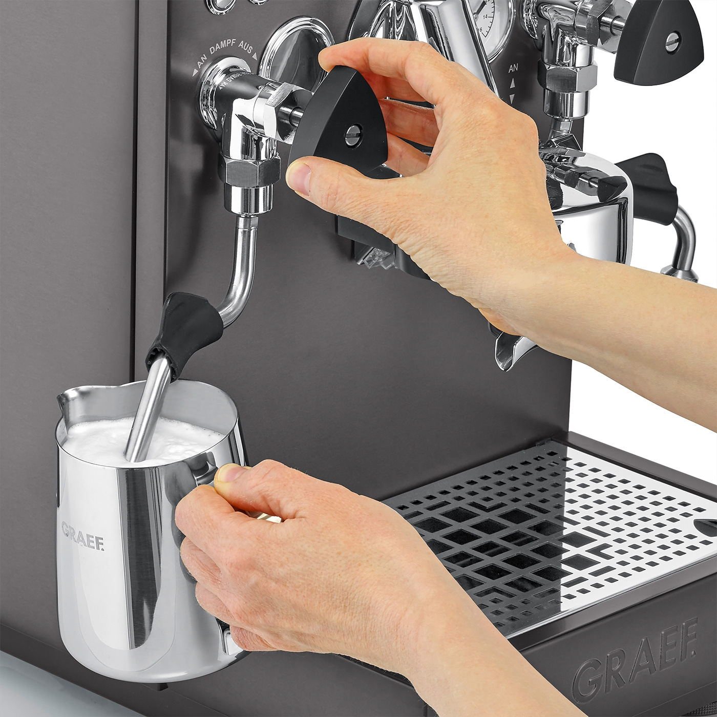 Portafilter espresso machine Estessa stainless steel brushed black