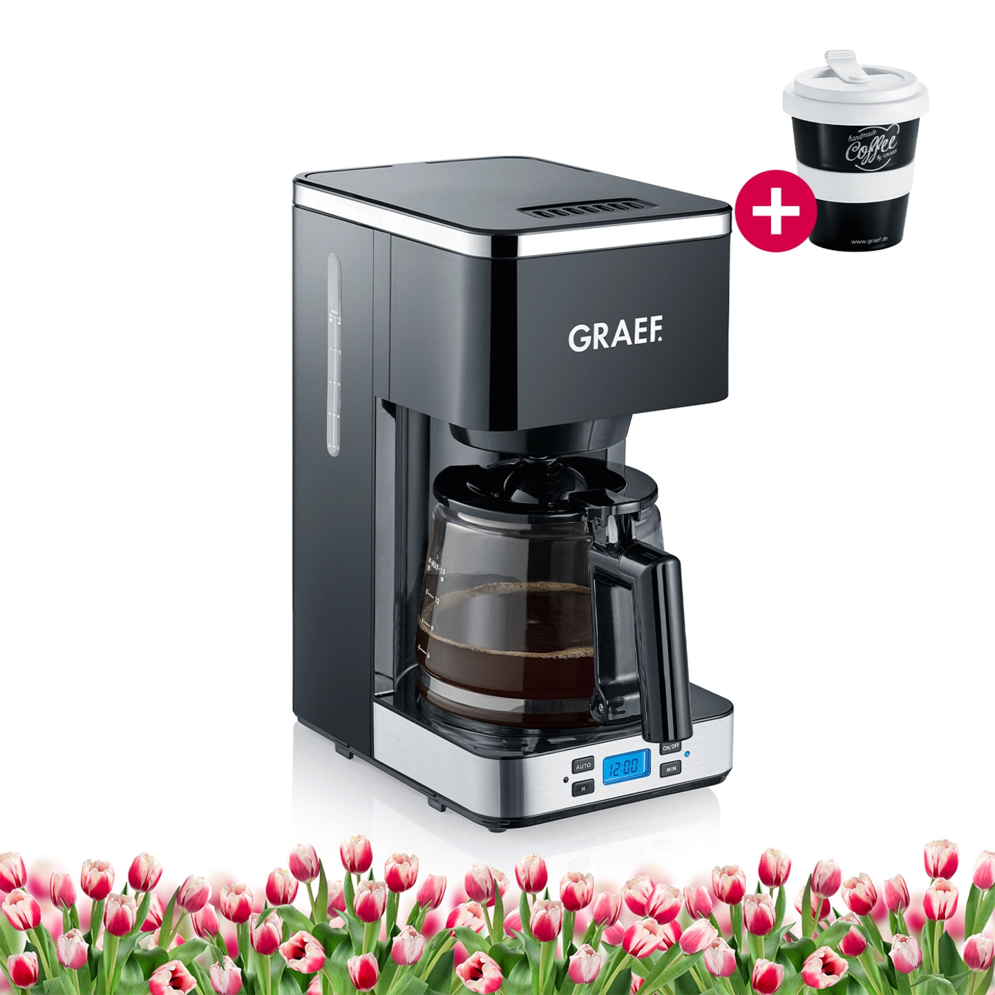 Macchina per caffè all’americana FK502 Caraffa di vetro, timer e grande erogatore