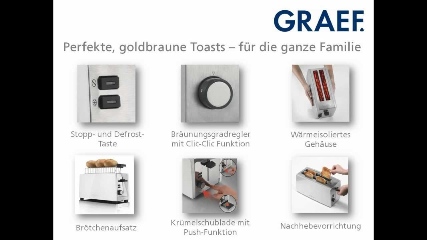 Toaster TO100 4-Slices-toaster, for the whole family