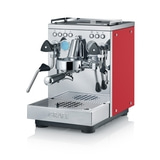 Siebträger-Espressomaschine Estessa Edelstahl / Rot