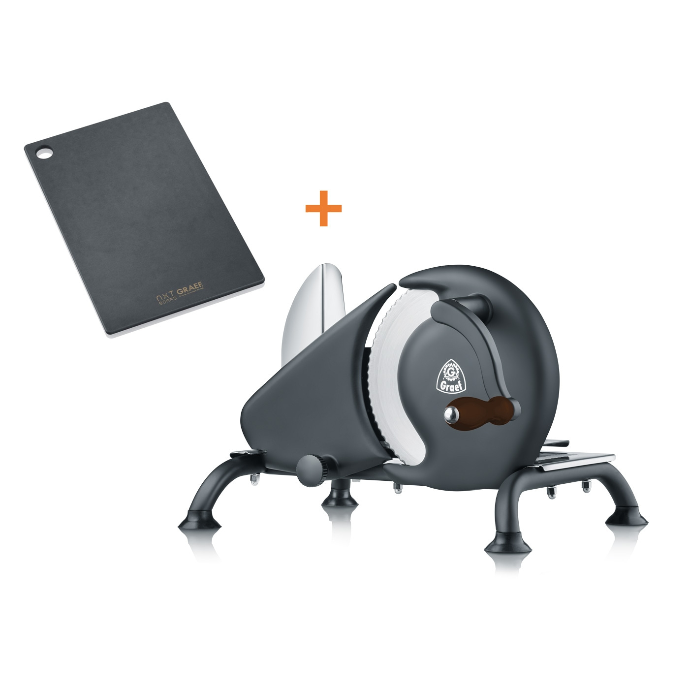 Affettatrice Graef con tagliere, nero, utensili da cucina, preparazione alimenti