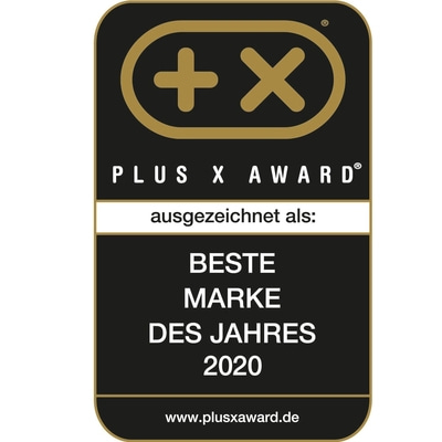 Plus X Award, Meilleure marque de l'année 2020, ausgezeichnet.