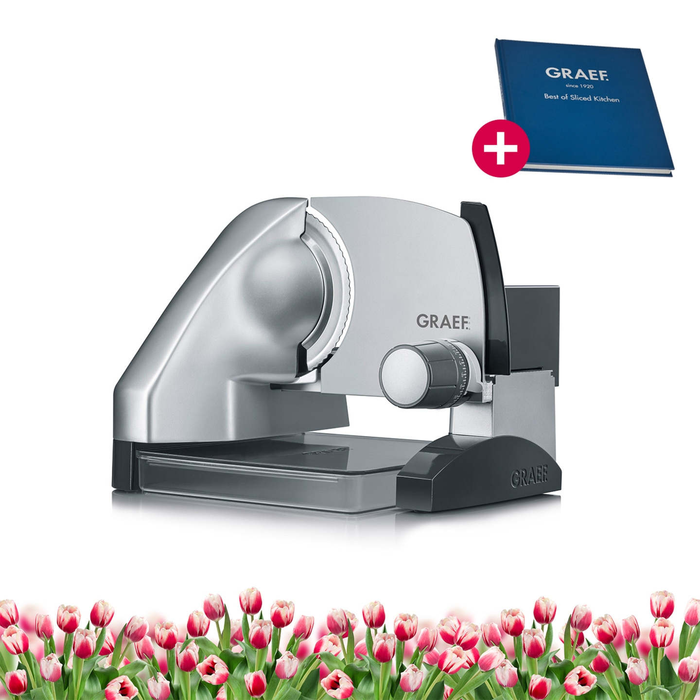 Trancheuse universelle SKS500, argent avec Accessoire-Combi PRO& boîte alimentaire