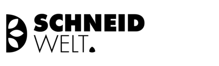 White leaf logo on black background, minimalist design, three leaves visible.