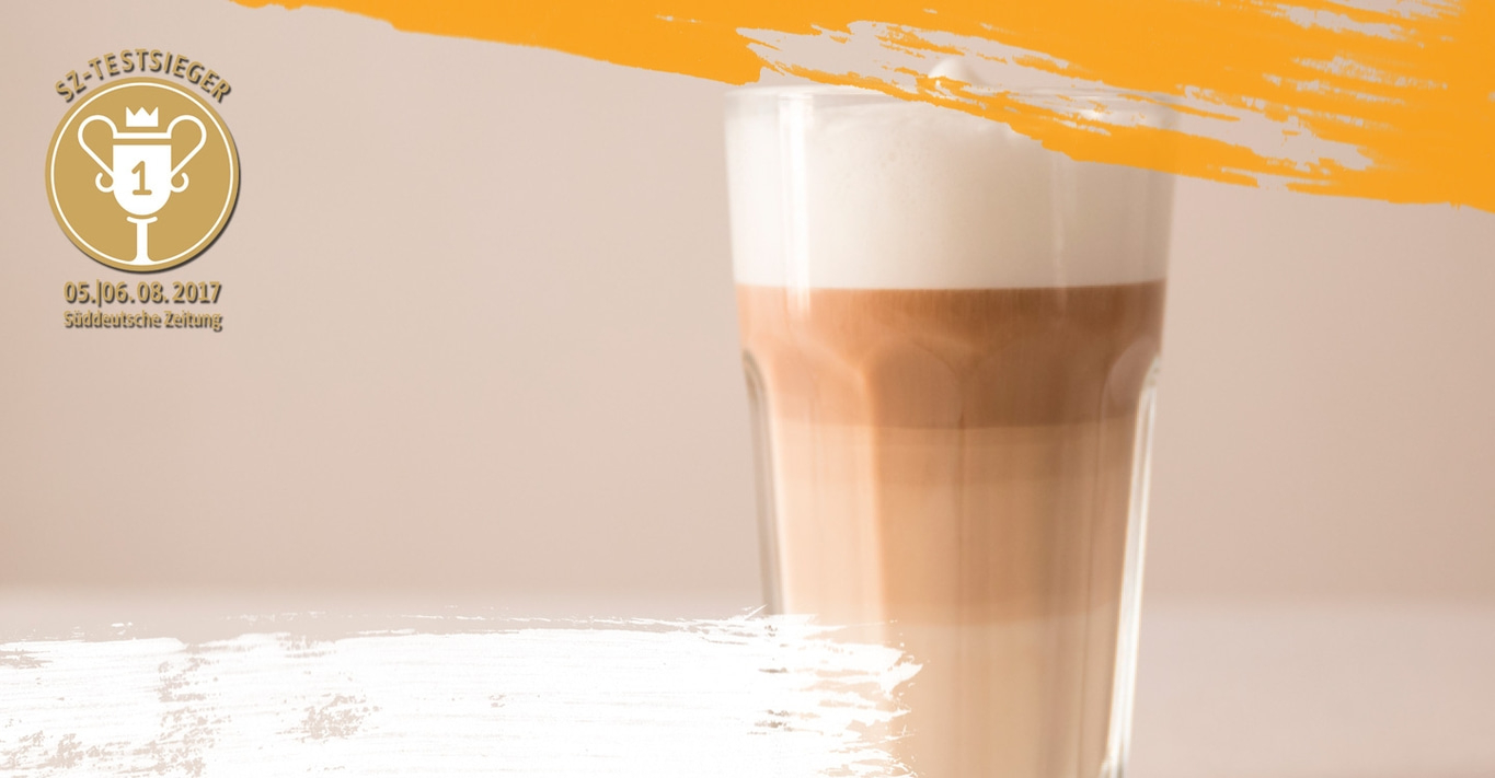 Caffè latte con premio. SZ-Testsieger, 05.06.08.2017, Süddeutsche Zeitung.