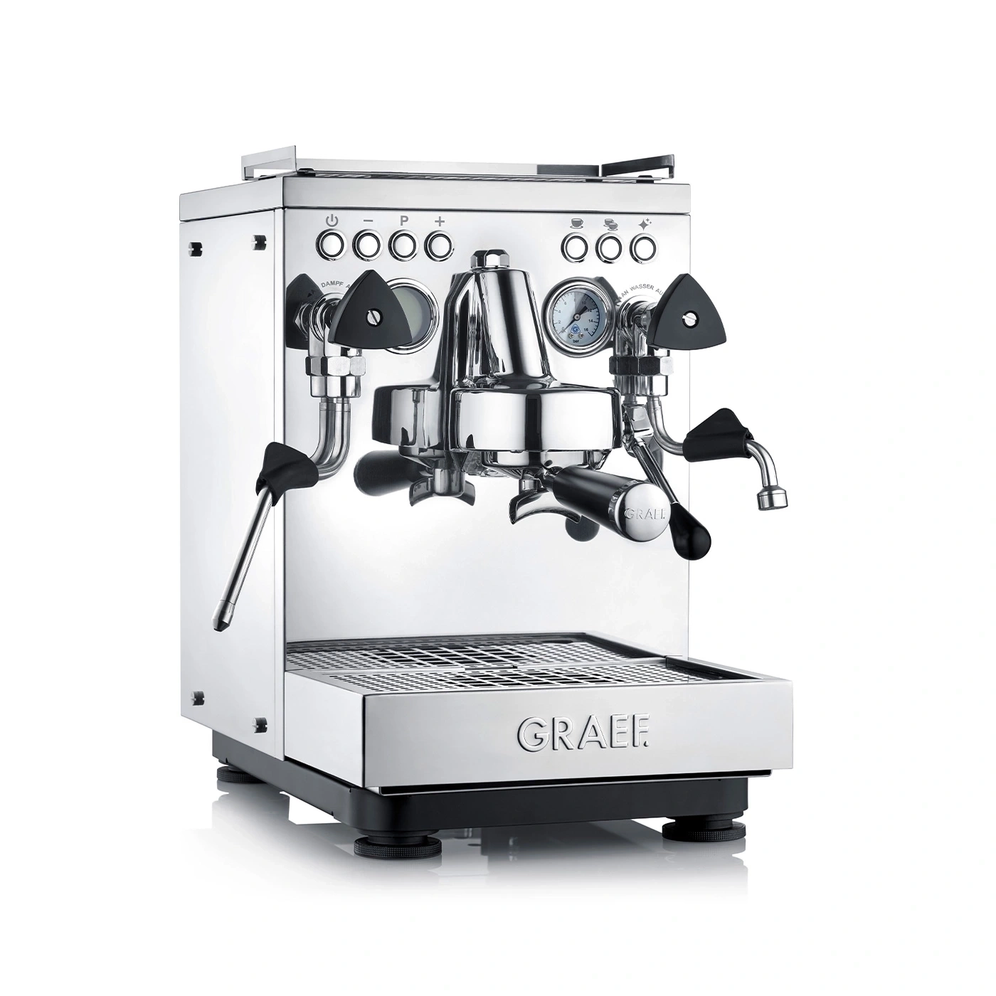 Graef Espressomaschine, Edelstahl, professionelles Design, Kaffeezubereitung, Barista-Qualität