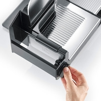 Allesschneider Master M98F, Feinschneider, silber 30° Kippfunktion für noch leichteres Arbeiten