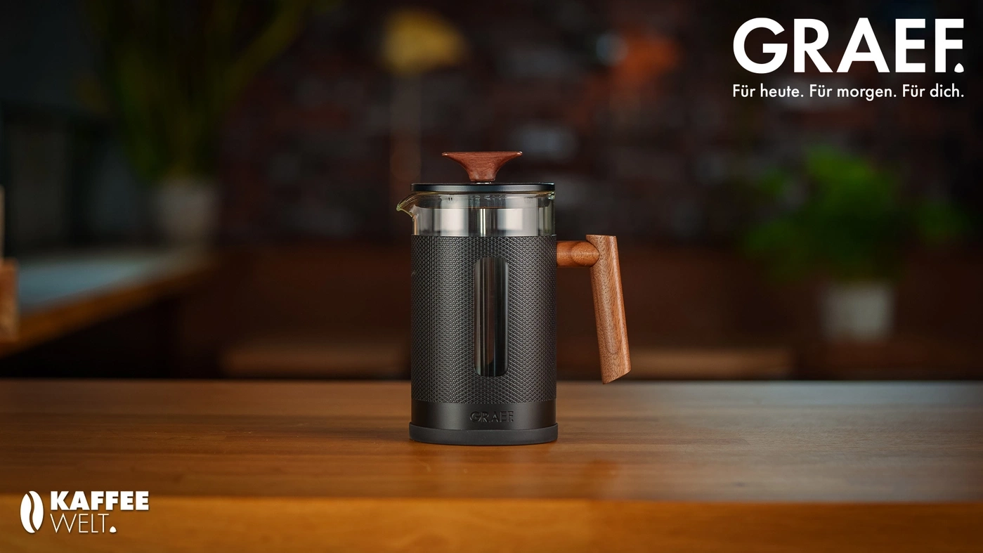GRAEF Kaffeewelt French Press auf Holztisch
