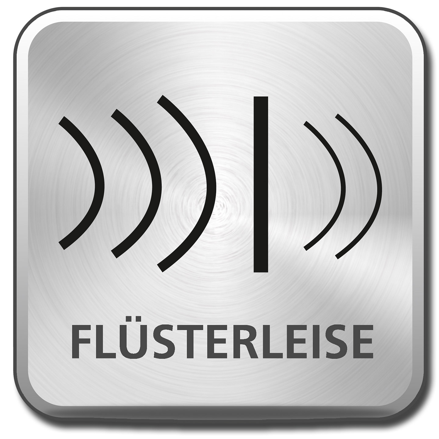 Symbole silencieux. Ondes sonores, barrière, fonctionnement silencieux.