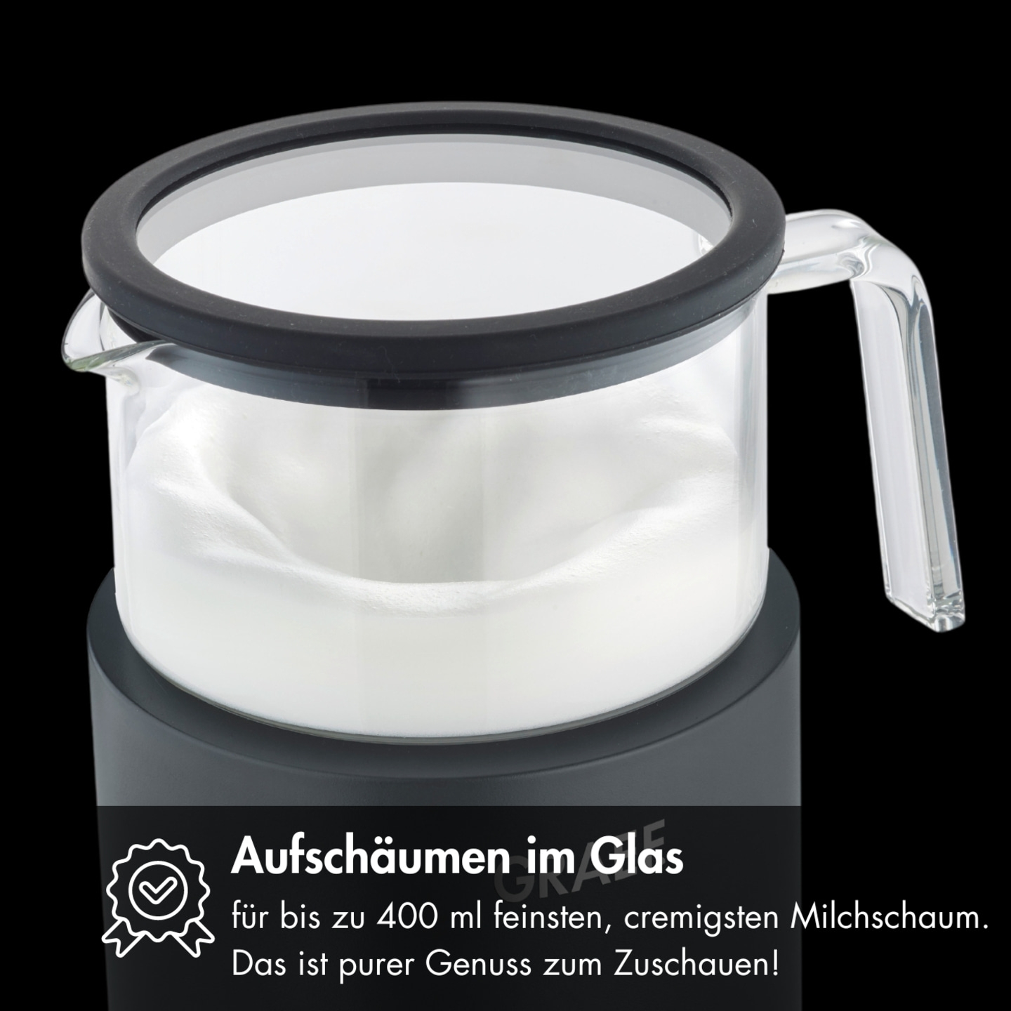 Glas-Milchaufschäumer MS902 Induktion, 6 Programme