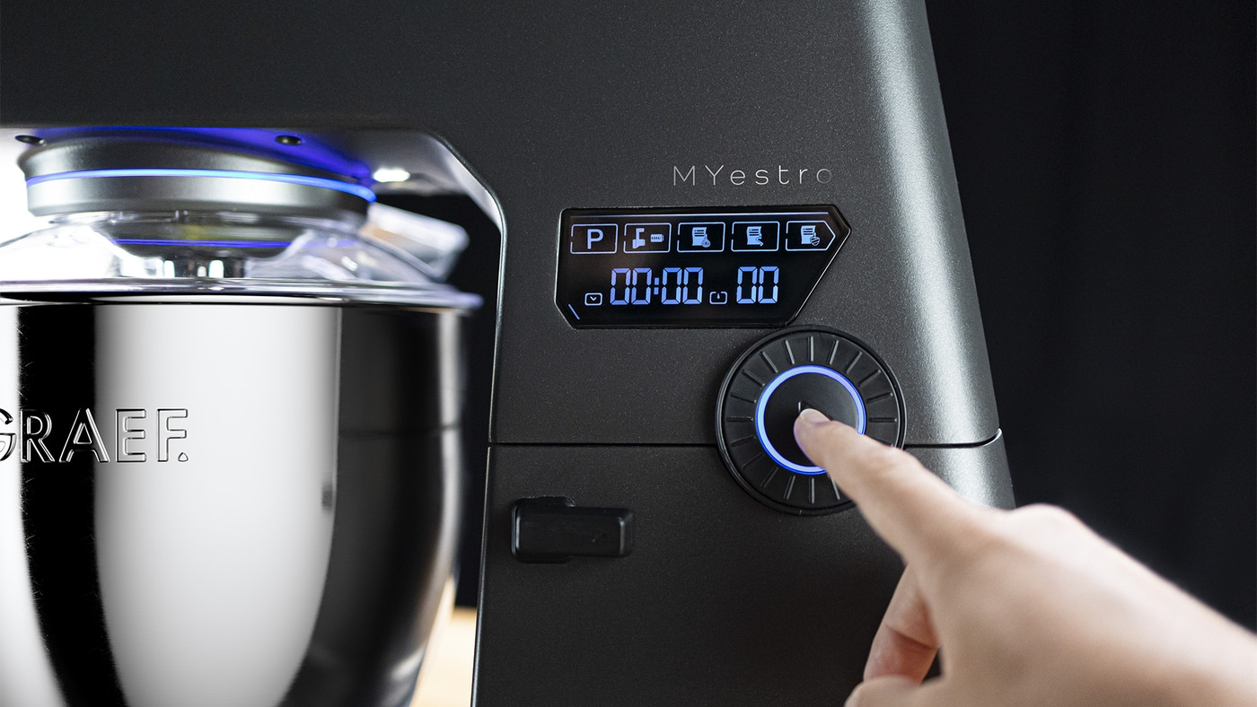 Küchenmaschine MYestro, eisenglimmergrau Mehr Power. Mehr Menge. Mehr GRAEF.