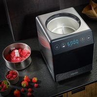 Eismaschine IM700, Edelstahl-schwarz 2 in 1 mit Joghurtfunktion