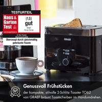 Toaster TO62 kompakt, für 2 Scheiben Toast
