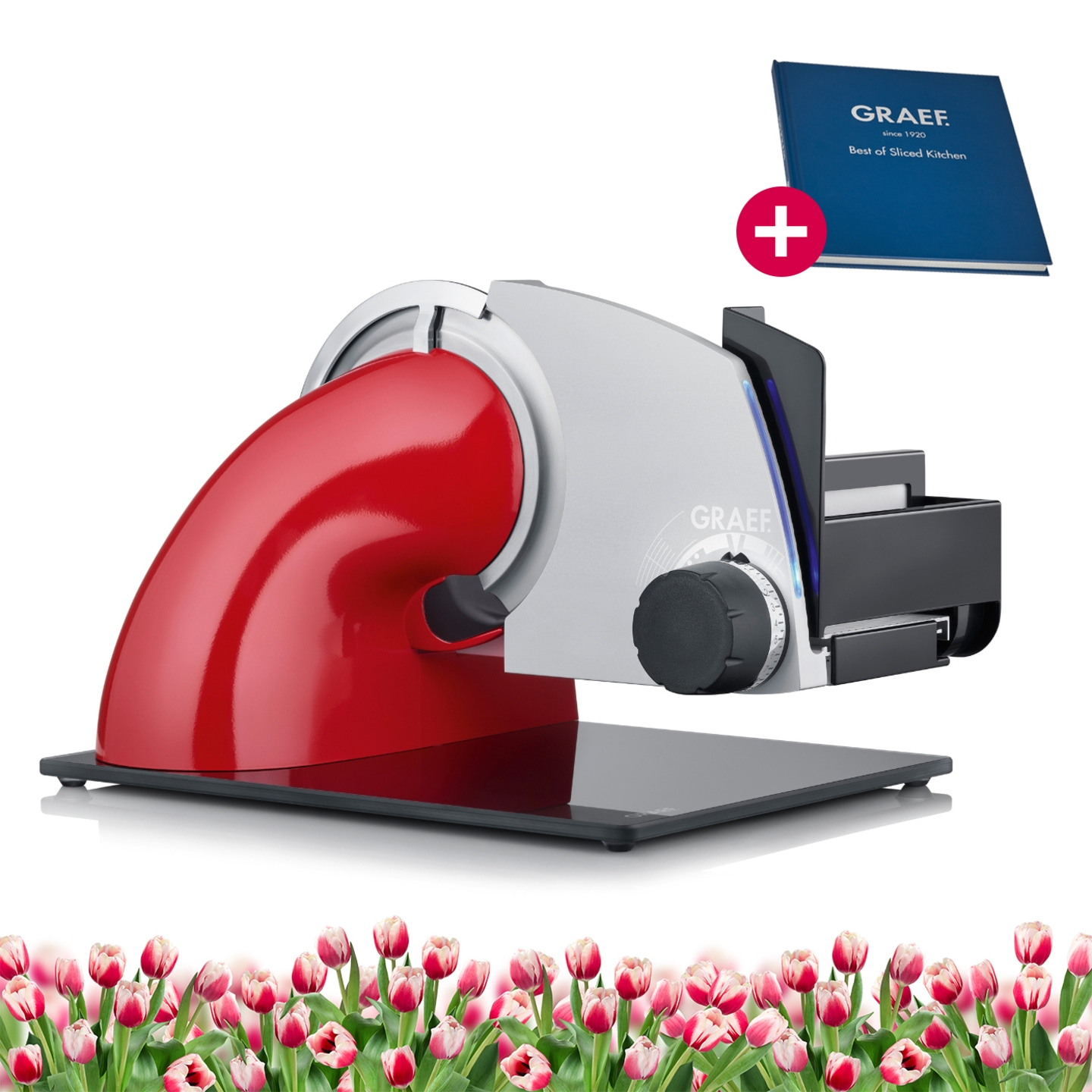 Trancheuse universelle SKS700, rouge rubis Accessoire-Combi PRO incluse