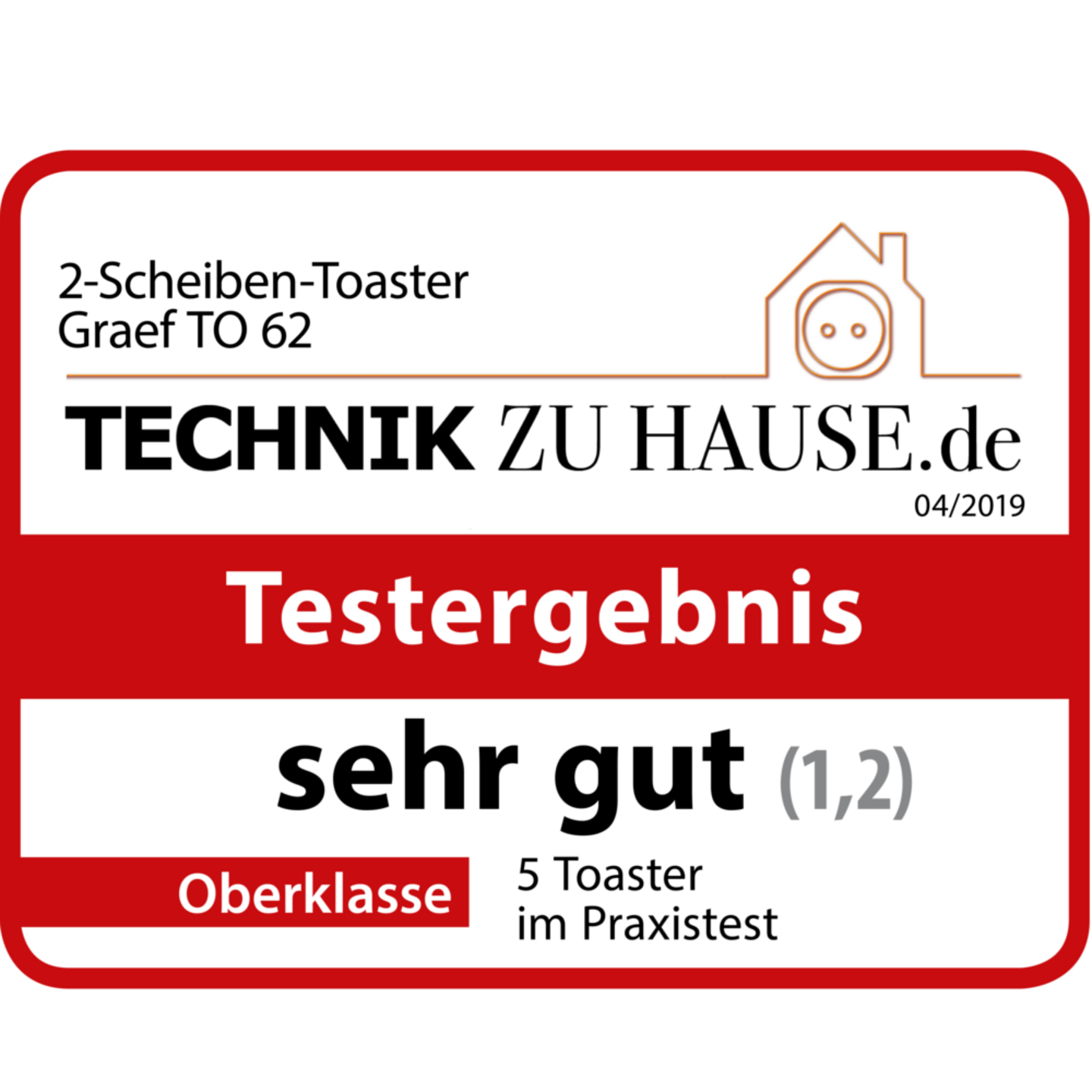 Toaster TO62 kompakt, für 2 Scheiben Toast