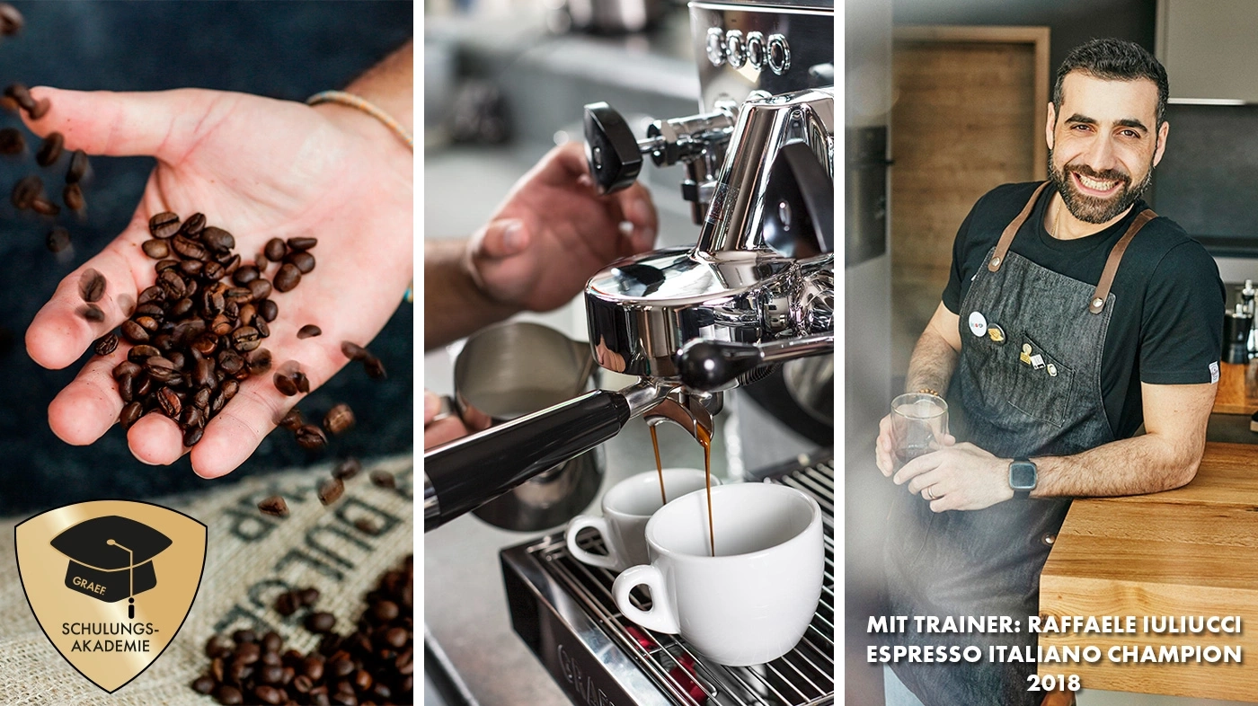 Kaffeebohnen, Espresso-Maschine, Raffaele Iuliucci, Espresso Italiano Champion 2018, Barista