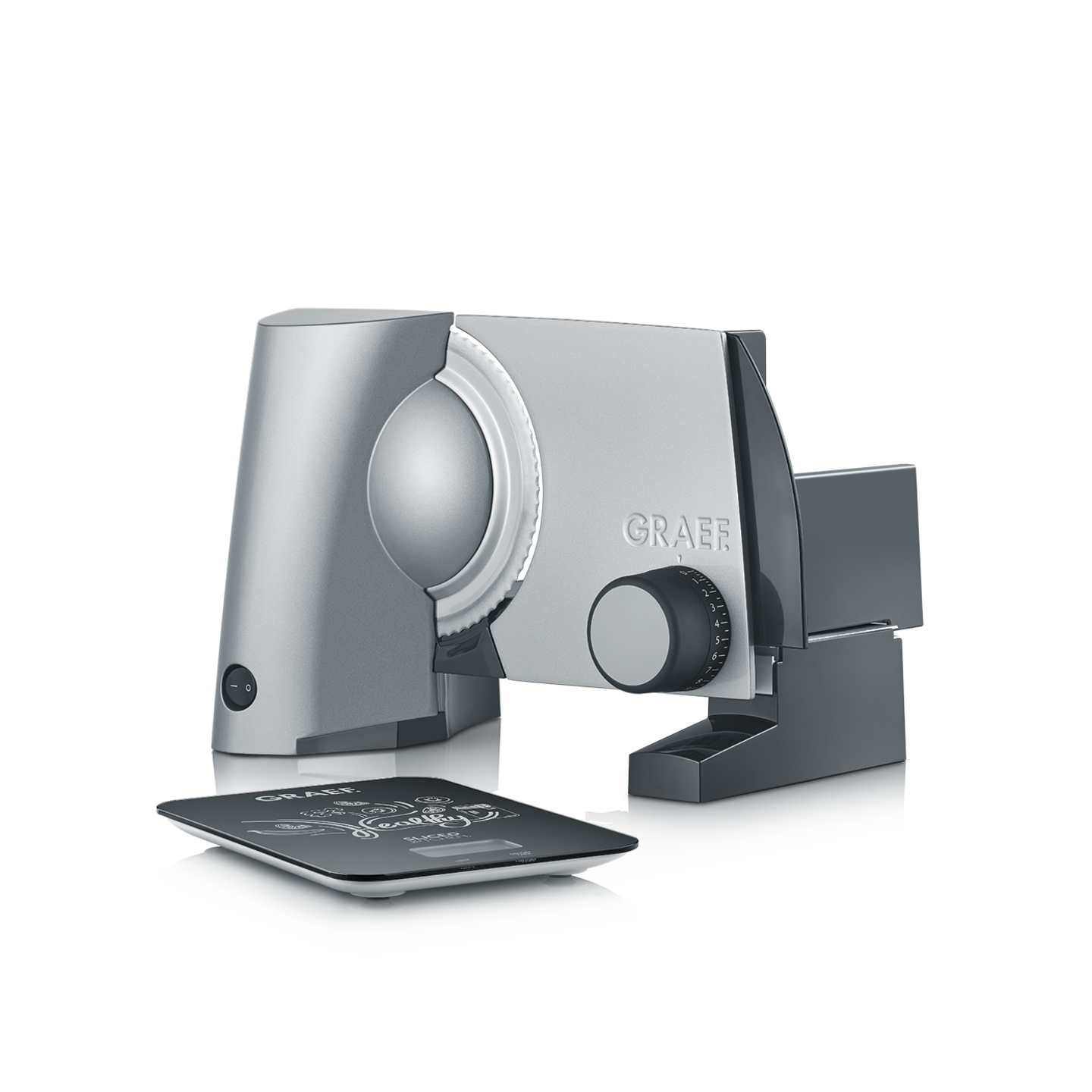 Slicer S30000MW, silver incl. kitchen scale & Combi attachment