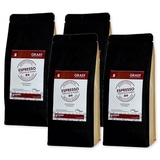 4x 250g Espresso Strong & Warm ganze Bohne (Arabica & Robusta)