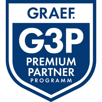 G3P Premium Partner Logo, blau und weiß