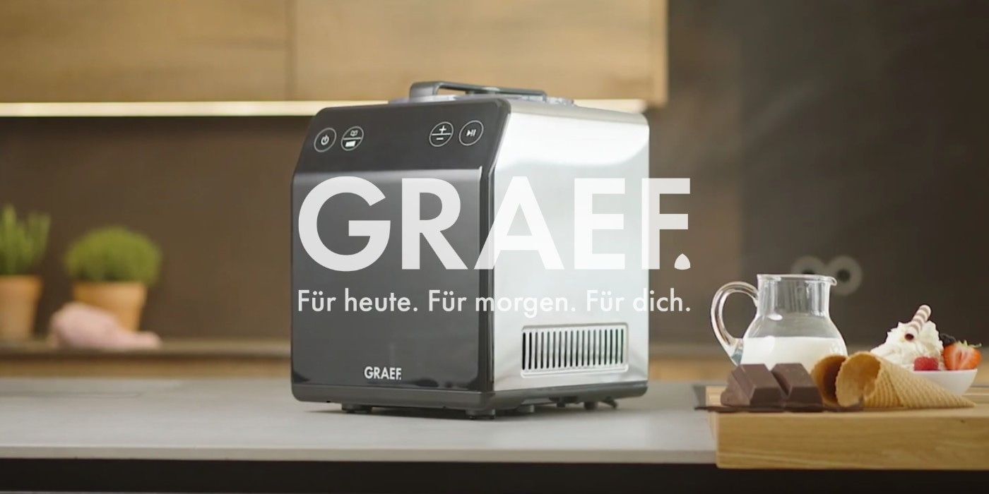 Eismaschine IM700, Edelstahl-schwarz 2 in 1 mit Joghurtfunktion