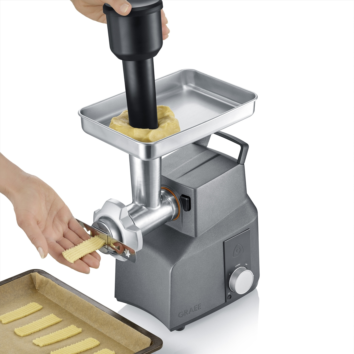 Fleischwolf FW706 Set, eisenglimmergrau inkl. Raspel-Set