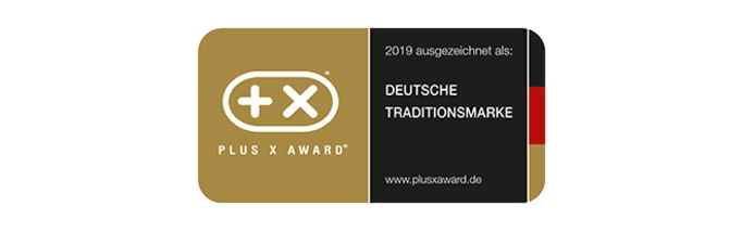 Plus X Award 2019 Deutsche Traditionsmarke premio
